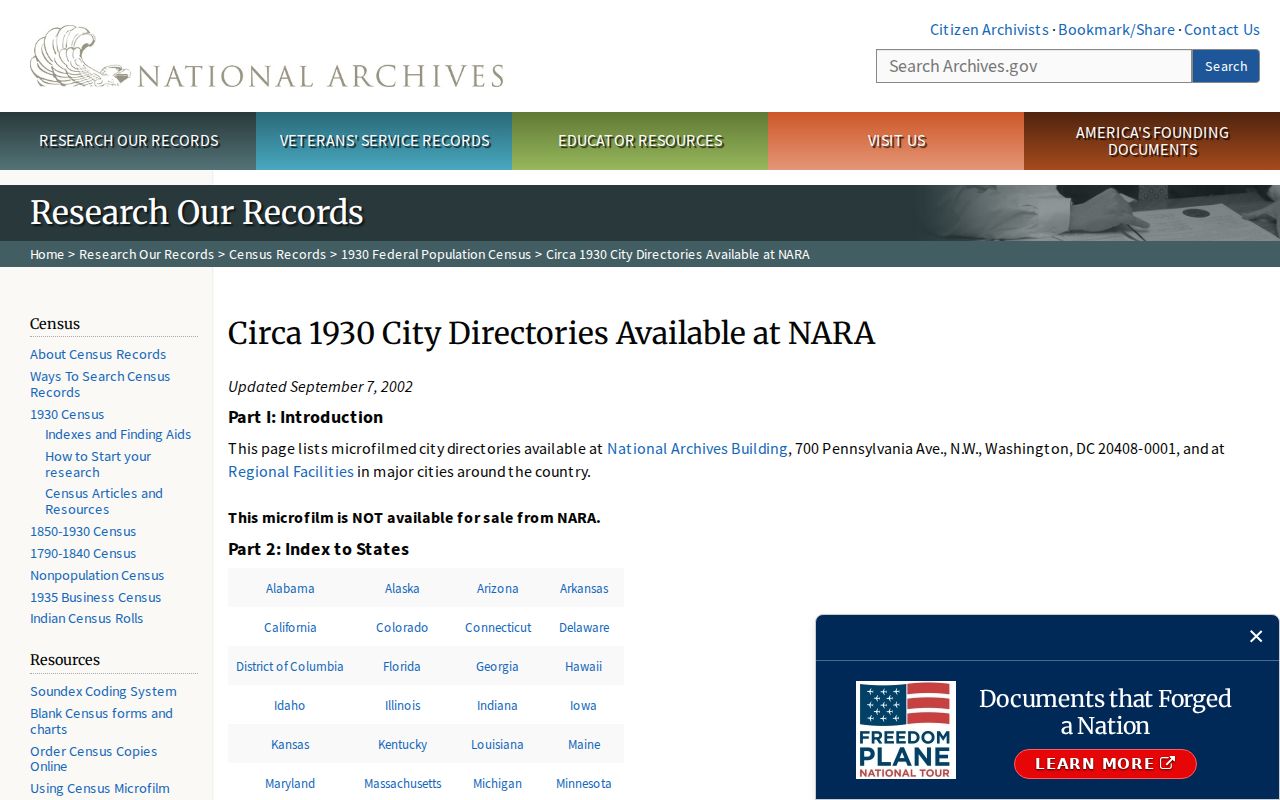 Placentia city directory NARA Orange County directory inventory