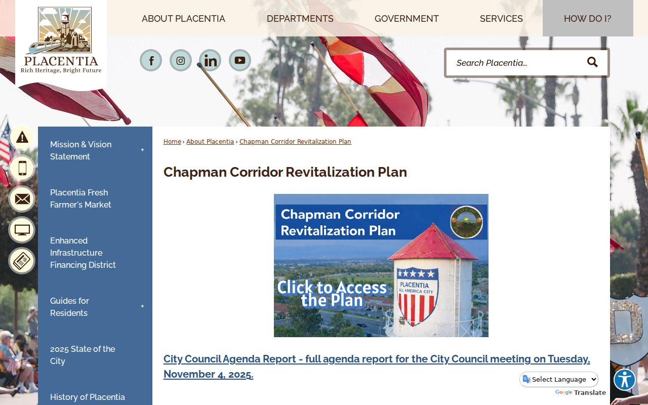 Placentia ZIP code directory Chapman Corridor geography